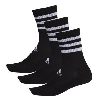 Adidas Socken 3-Streifen CRW-3er Set Unisex - schwarz
