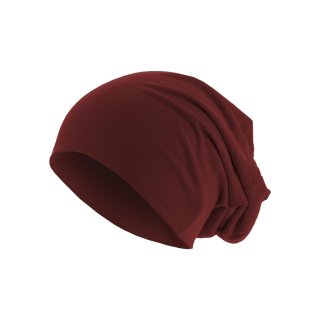 Mütze Schlappmütze Jersey Beanie  - maroon