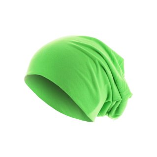 Mütze Schlappmütze Jersey Beanie  - neon grün