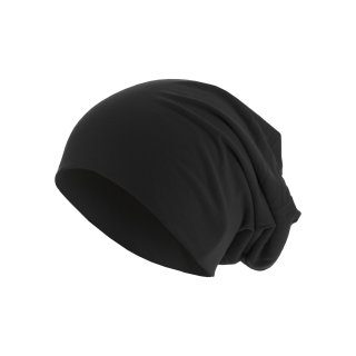 Mütze Schlappmütze Jersey Beanie  - schwarz