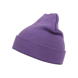 Mütze Unisex Beanie Basic Flap - lila