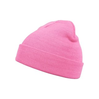 Mütze Unisex Beanie Basic Flap - neon pink
