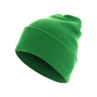 Mütze Unisex Flap Long Version Beanie  - kelly grün