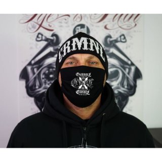 Oldschool Criminal Gesichtsmaske Mundschutz 1Stk - schwarz/OXC