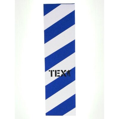 TEX Skateboard Griptape big stripes blue/white