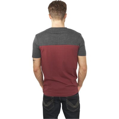 9,99 T-Shirt 3-Tone € Classics burgundy/charcoal/grey, Urban