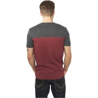 Urban Classics T-Shirt 3-Tone burgundy/charcoal/grey