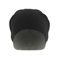 Mütze Jersey Wendebeanie 2farbig schwarz/ht.grey