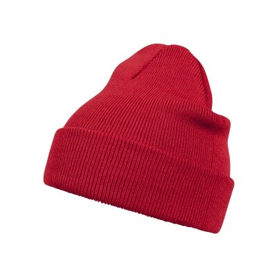 Mütze Basic Flap Beanie uni rot