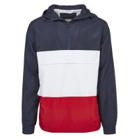 Urban Classics Windbreaker Color Block Pull Over navy/firered M
