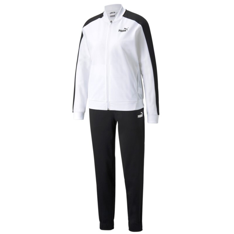 Puma Trainingsanzug Zweiteiler Baseball Trikot Suit weiß/schwarz | St