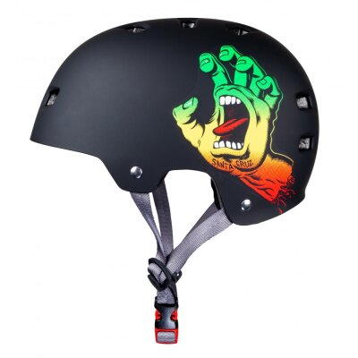 Bullet Santa Cruz Helm Screaming Hand Rasta schwarz L/XL