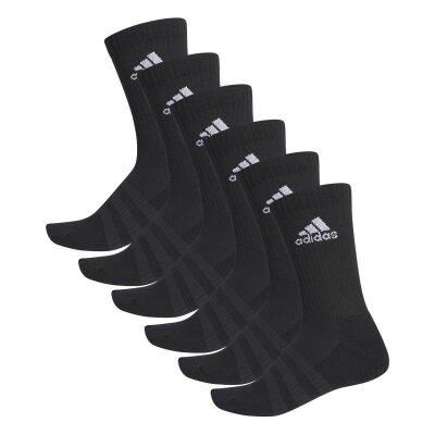 Adidas Socken CUSH CRW-6er Set Unisex schwarz 40-42