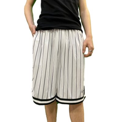 Karl Kani Shorts Signature Pinstripe Mesh weiß