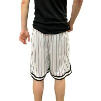 Karl Kani Shorts Signature Pinstripe Mesh weiß