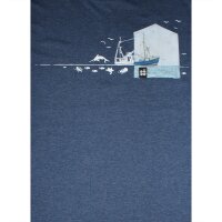 Fädd T-Shirt Fischernteboot BT blau meliert M