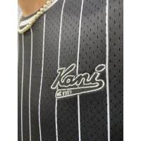 Karl Kani T-Shirt Varsity Mesh Pinstripe schwarz L