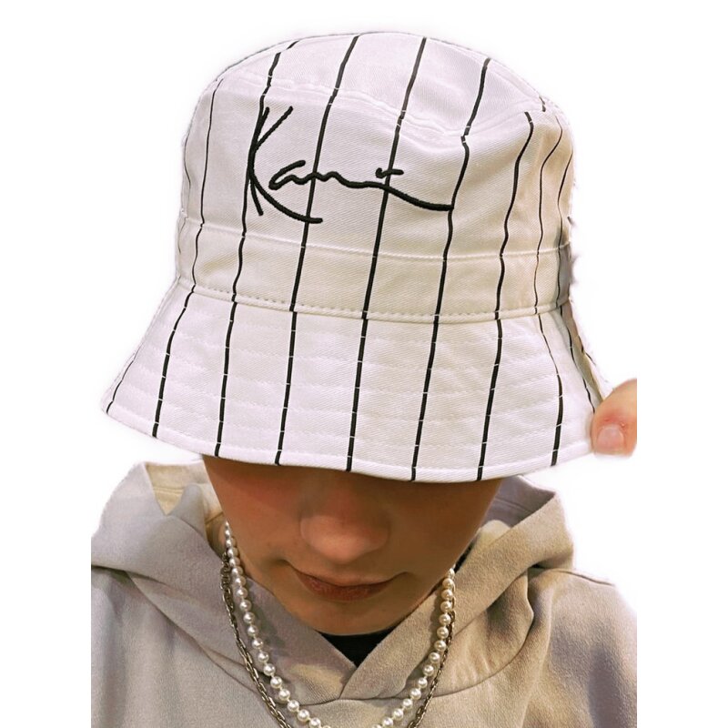 Karl Kani Signature Pinstripe Bucket Hat weiß | Stormbreaker.de, 34,9