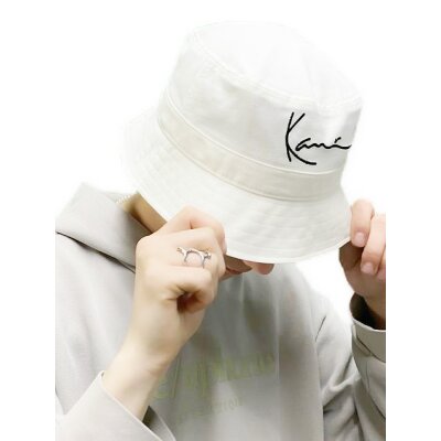 Karl Kani Signature Bucket Hat weiß