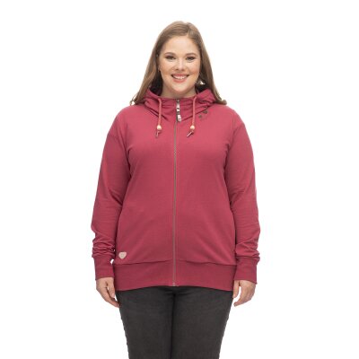 Ragwear Plus Sweatjacke "Paya Zip" raspberry