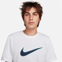 Nike T-Shirt Swoosh "NSW SP SS" weiß/hyper turq
