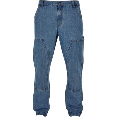 Urban Classics Double Knee Jeans light blue washed