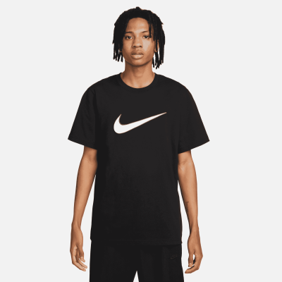 Nike T-Shirt Swoosh "NSW SP SS" schwarz/weiß