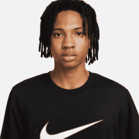 Nike T-Shirt Swoosh "NSW SP SS" schwarz/weiß