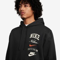 Nike Kapuzenpullover Club Fleece black/sail/orange S