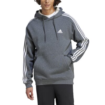 Adidas Kapuzenpullover 3S FL Hoodie dark grey heather 3XL