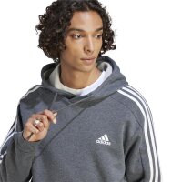 Adidas Kapuzenpullover 3S FL Hoodie dark grey heather 3XL