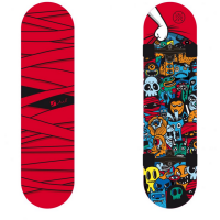 STUF Skateboard "Skully" Komplettboard 24*6,5 red