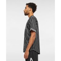Karl Kani Baseball Shirt Serif Pinstripe black