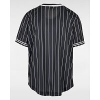 Karl Kani Baseball Shirt Serif Pinstripe black