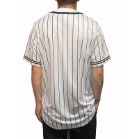 Karl Kani Baseball Shirt "Serif Pinstripe" weiß