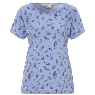 Ragwear Plus T-Shirt "Mintt Flower Comfy" blau 50