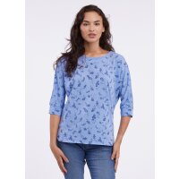 Ragwear Plus Shirt "Shimona Print 3/4" blau