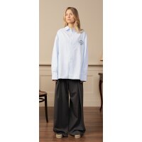 Another Cotton Lab Hemd Logo Button Down Blue