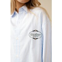 Another Cotton Lab Hemd Logo Button Down Blue