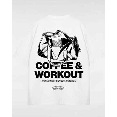 Another Cotton Lab T-Shirt Coffea and Workout White