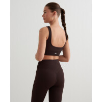 Aimn Ribbed Seamless Bra Cacao