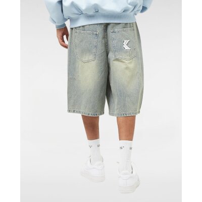 Karl Kani Shorts OG Denim Baggy Jorts blau/silber