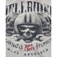 Yakuza Premium Zip Hoodie Hellrider Light Grey Melange