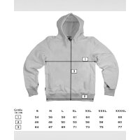 Yakuza Premium Zip Hoodie Hellrider Light Grey Melange
