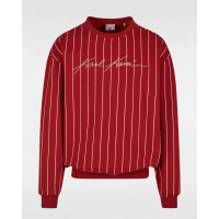 Karl Kani Crewneck Autograph Pinstripe Red