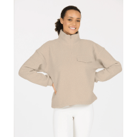 Athlecia Teddy Zip Pullover Florrie W Sherpa Silver Cloud
