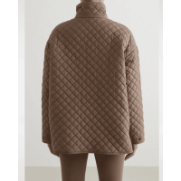 Aimn Oversized Quilted Jacket Nougat