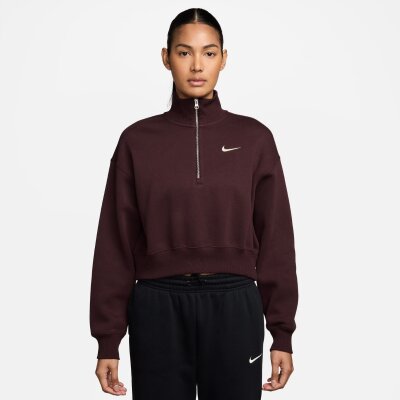 nike half zip burgundy