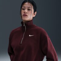 Nike Half Zip Hoodie Sportswear Phoenix Fleece Burgundy Crush/Sail