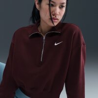 Nike Half Zip Hoodie Sportswear Phoenix Fleece Burgundy Crush/Sail